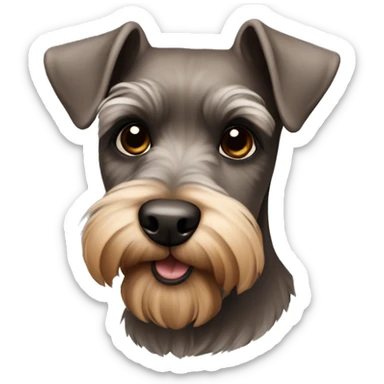 Brown mini schnauzer  sticker