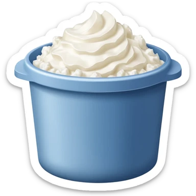 a pack of cottage cheese sticker