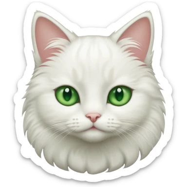 White cat named Gabriela  sticker