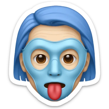 Lung disease blue emoji guy sticker