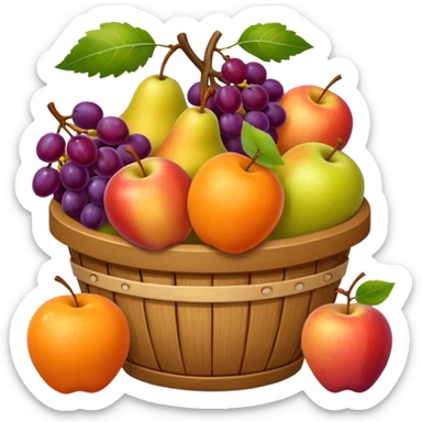 corbeille fruits sticker