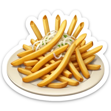 Fries with onions sticker