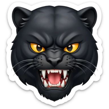 angry panther animal sticker
