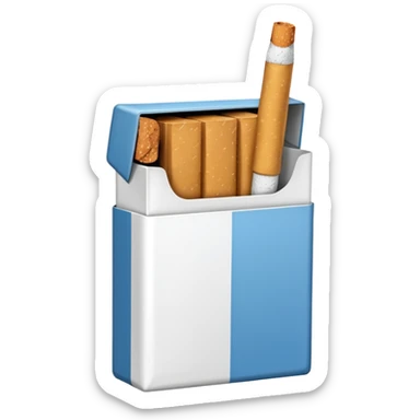 unopened pack of cigarettes, without any markings sticker