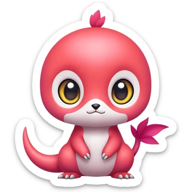 Cute kawaii chibi Fakémon-creature sticker