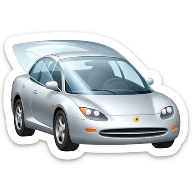 car with a transparent shield or film sticker