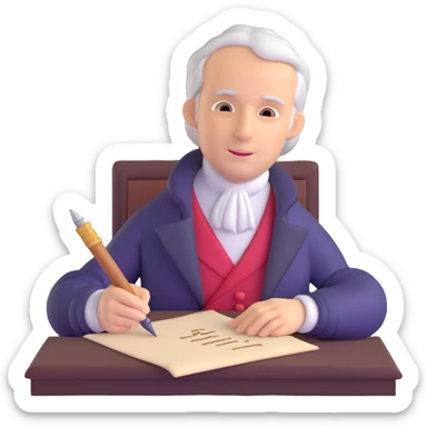 Henry Clay with quill and parchment, writing the Compromise of 1850 sticker