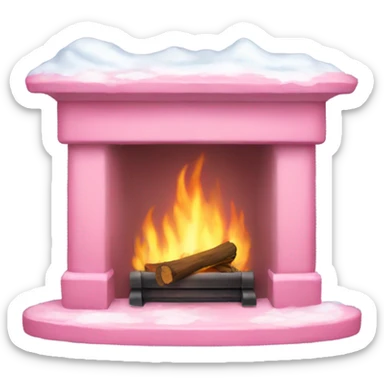 Winter Pink FirePlace sticker