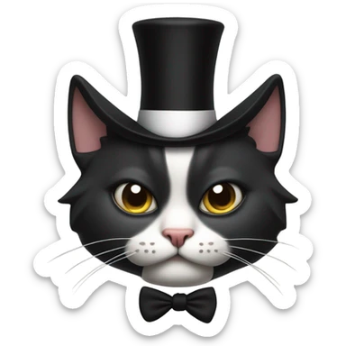 Cat tripping on acid… Dressed like Abraham Lincoln sticker