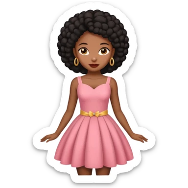 Coquette black girl sticker