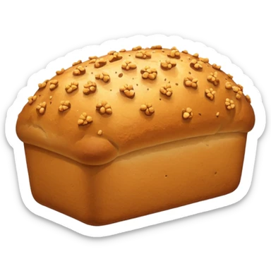 Loaf of bread with crumbs next to it sticker