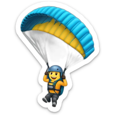 moniteur de parapente avec son élève sticker