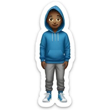 kid wearing a hoodie and joggers sticker