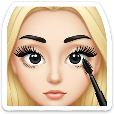 mascara apply on eyelash sticker