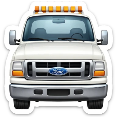 White Ford Truck sticker