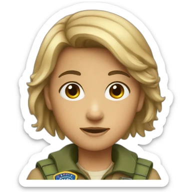 a scout who is a girl sticker