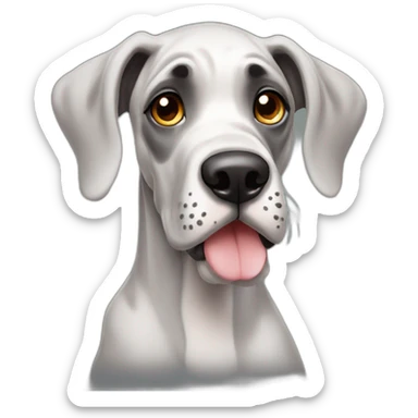 Cute little Great Dane sticker