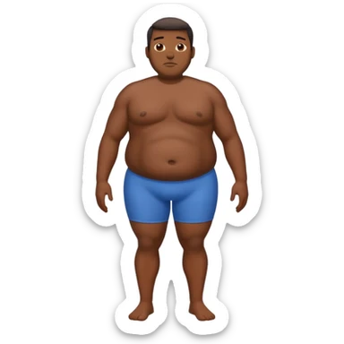 Black man with really skinny legs and a fat torso sticker