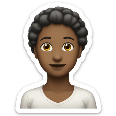 Pai negro, mãe branca, filha branca sticker