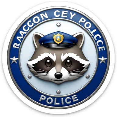racoon city police department  sticker