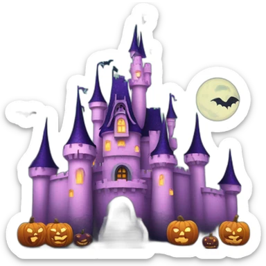 Disney Castle Halloween sticker