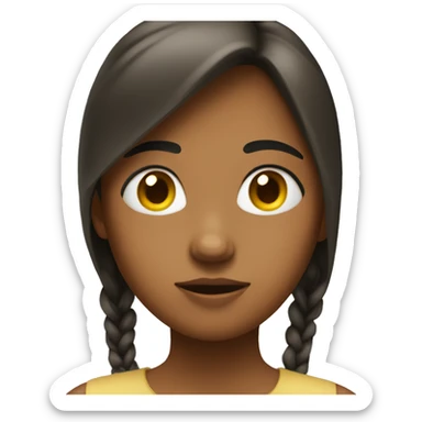 a girl with a blurred appearance, symbolizing her dislike for uncertainty and unpredictability. sticker