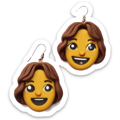 polymer clay earrings made by That Clay Girl Co. sticker