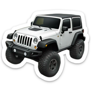 Lifted Jeep Wrangler  sticker