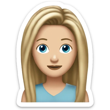 Rachel Green friends with hair highlights and blue eyes sticker