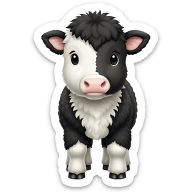 Belted Galloway calf sticker