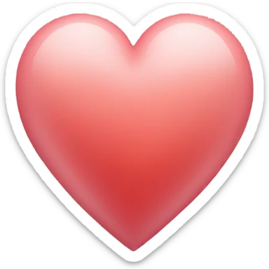 Pastel red heart sticker