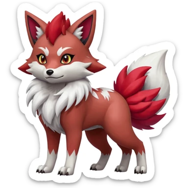 Lycanroc-Vulpix-Zangoose-Zoroark-fusion sticker