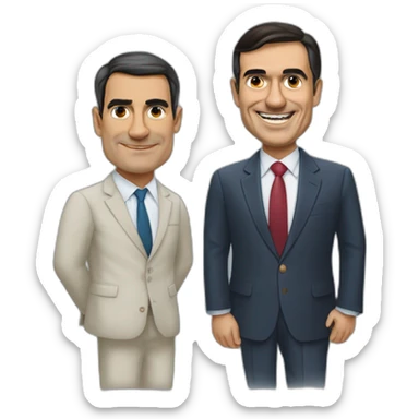 Pedro Sánchez adoring Carles Puigdemomt sticker