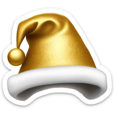 christmas golden hat sticker