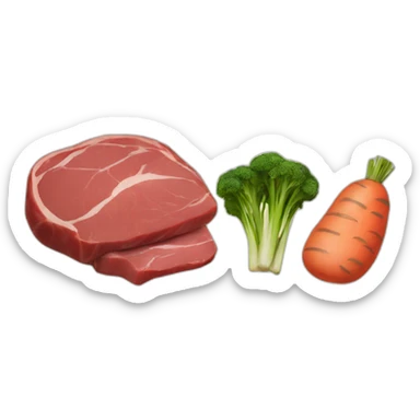 Meat and 2 veg sticker
