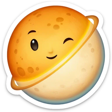 planet Mercury with the shadow on the right side because it is next to the sun sticker