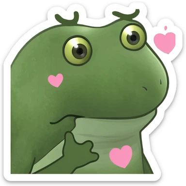 heart eyes with a halo sticker