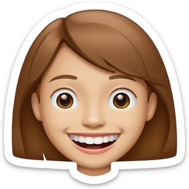 big smile with missing front tooth sticker