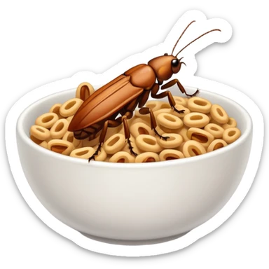 Roaches in cereal sticker