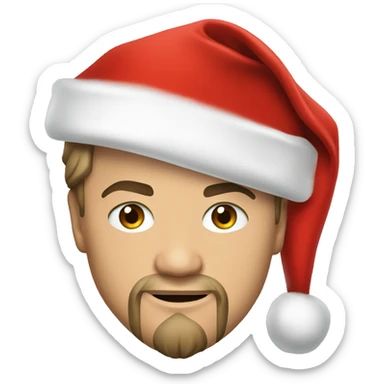 leonardo dicaprio with santa hat sticker