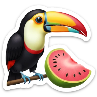 toucan and guava together sticker