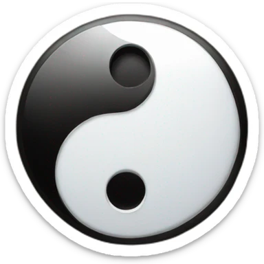 Yin Yang on a wooden piece sticker