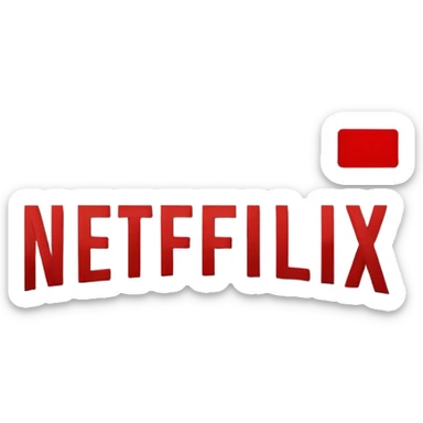 Black netflix logo sticker