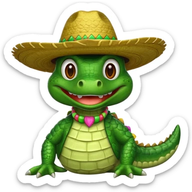 caiman con sombrero sticker