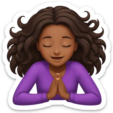 Black girl Falling to the floor in love sticker