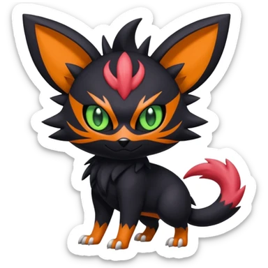 Noibat-Nargacuga-Litten-Torracat-fusion-Fakemon-Pokémon-creature  sticker