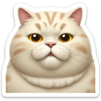 fat cat sticker