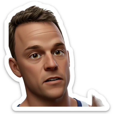 realistic portrait of a boy sticker