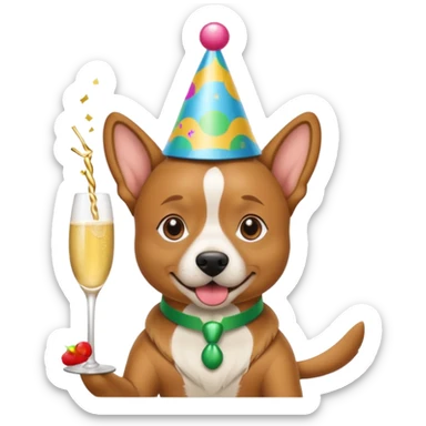 party dog sticker