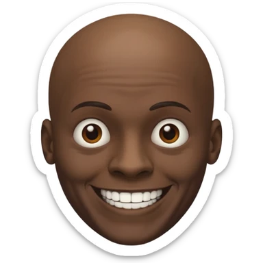 Un homme noir avec un gros crâne  sticker